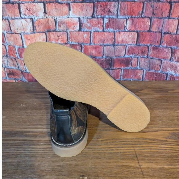 Miista Eloise Gold/Black Sequin Brogue Oxfords Size 40 - Picture 5 of 7